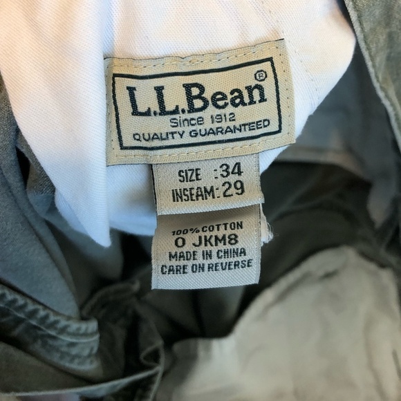 L.L. BEAN Classic Cargo Pants Women's Size 34x29 Green Wide Leg - Picture 4 of 11